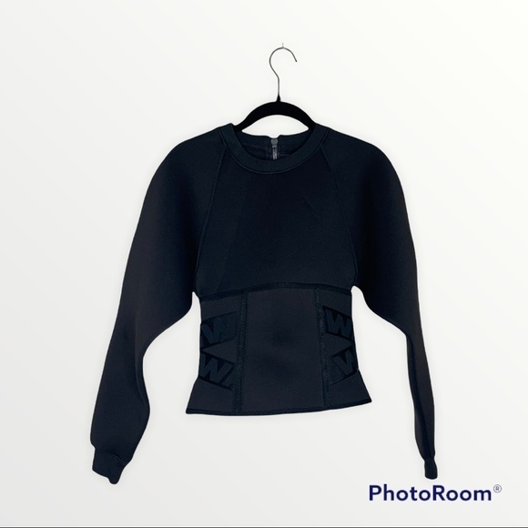 NWT RARE ALEXANDER WANG x H&M Scuba Crewneck Sweatshirt Black, Size 4 - Picture 5 of 10